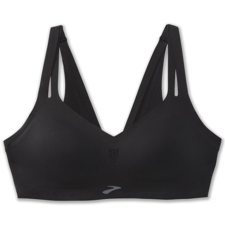 Brooks DARE STRAPPY Sports Running Bra Womens Outlet - Black (HOL190328)